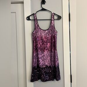 Express Sequin Mini Shift Dress